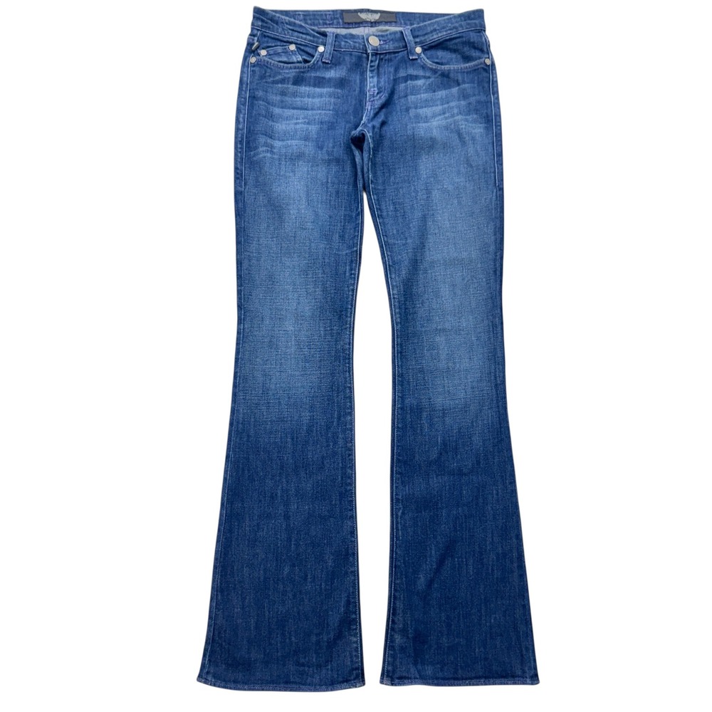 Y2K Rock & Republic Bootcut‎ Jeans Embellished Purple Stitch Denim 29(32x35)